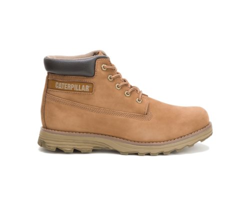 Botas Cuero Caterpillar Founder Hombre Marrones | JCVZU-9138