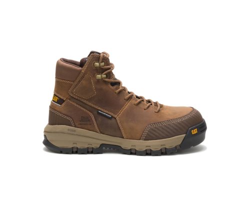 Botas De Trabajo Caterpillar Device Waterproof Composite Puntera Hombre Beige Oscuro | ABNWP-0279