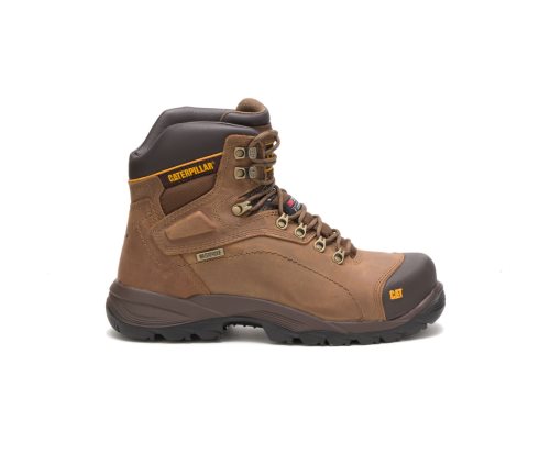 Botas De Trabajo Caterpillar Diagnostic Hi Waterproof Thinsulate™ Steel Puntera Hombre Beige Oscuro