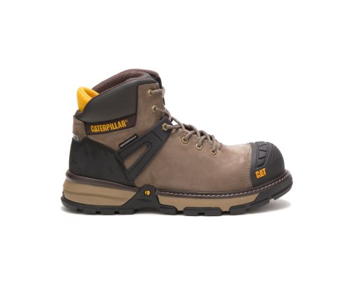 Botas De Trabajo Caterpillar Excavator Superlite Waterproof Nano Puntera Hombre Brown/Black | FVQMT