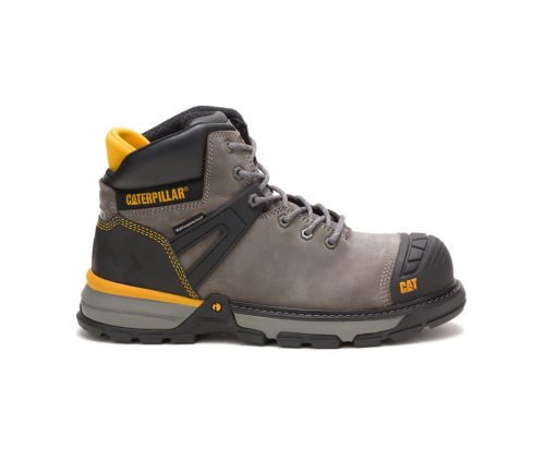 Botas De Trabajo Caterpillar Excavator Superlite Waterproof Nano Puntera Hombre Grey/Black | IWKBA-