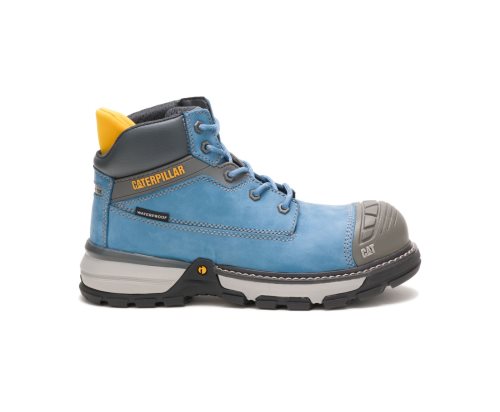 Botas De Trabajo Caterpillar Excavator Superlite Waterproof Nano Puntera Mujer Azules | JROBY-6098
