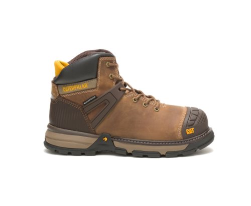 Botas De Trabajo Caterpillar Excavator Superlite Waterproof Soft Puntera Hombre Beige Oscuro | RDBJ