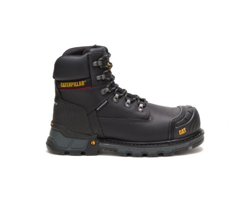 Botas De Trabajo Caterpillar Excavator XL 6" Waterproof Composite Puntera Hombre Negras | JCBEW-940