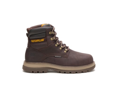 Botas De Trabajo Caterpillar Fairbanks 6" Waterproof Steel Puntera Hombre Cafe | EVSHR-9658