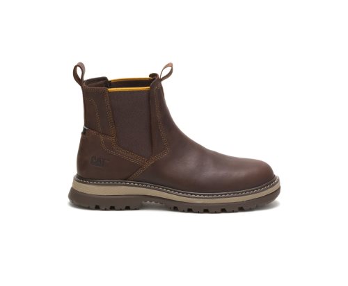 Botas De Trabajo Caterpillar Fairbanks Chelsea Hombre Cafe | NGPZD-3695