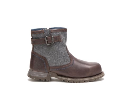 Botas De Trabajo Caterpillar Jace Steel Puntera Mujer Cafe | DOMRU-5783