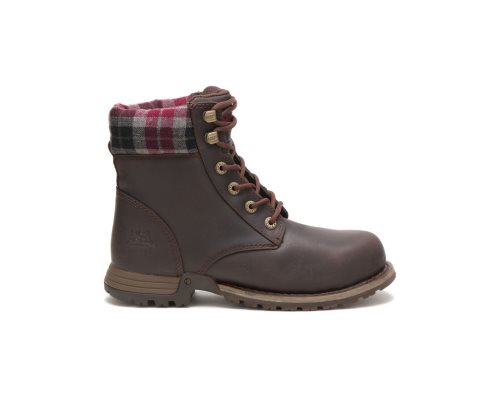 Botas De Trabajo Caterpillar Kenzie Steel Puntera Mujer Chocolate | KPSZT-2943