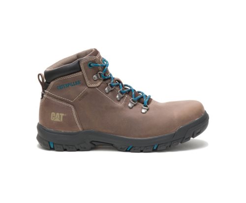 Botas De Trabajo Caterpillar Mae Steel Puntera Waterproof Mujer Marrones | FKZJO-3981