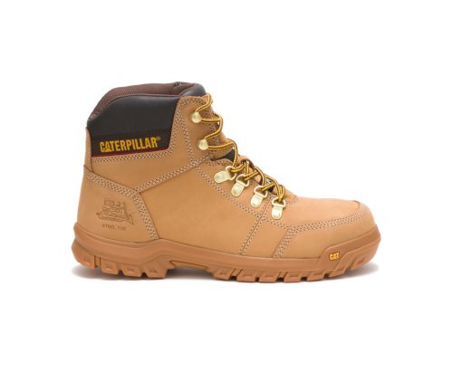 Botas De Trabajo Caterpillar Outline Steel Puntera Hombre Marrones | IWUNP-9762