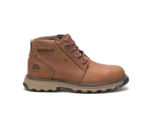 Botas De Trabajo Caterpillar Parker Steel Puntera Hombre Beige Oscuro | KCREP-1764