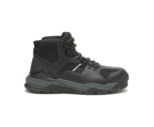 Botas De Trabajo Caterpillar Provoke Mid Waterproof Alloy Puntera Hombre Black/Grey | WXJMQ-9801