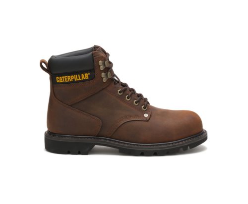 Botas De Trabajo Caterpillar Second Shift Steel Puntera Hombre Marrones Oscuro | PVMNB-6275