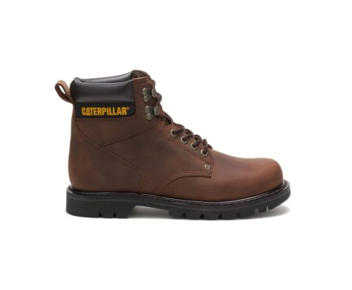 Botas De Trabajo Caterpillar Second Shift Hombre Marrones Oscuro | ZCNYF-3072