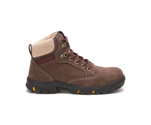 Botas De Trabajo Caterpillar Tess Steel Puntera Mujer Chocolate | WUFTJ-6531