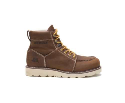 Botas De Trabajo Caterpillar Tradesman Hombre Chocolate Marrones | CMLBV-2175