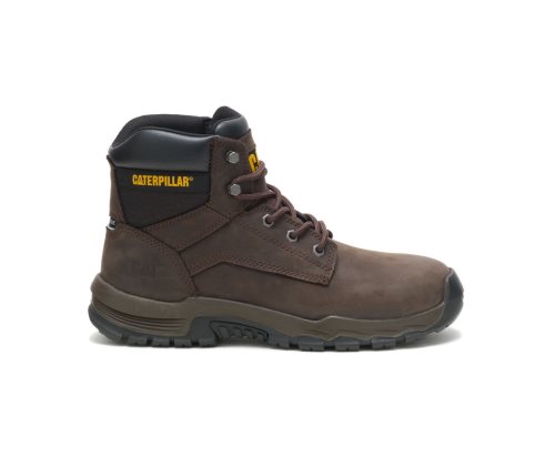 Botas De Trabajo Caterpillar Upholder Waterproof Steel Puntera Hombre Chocolate Oscuro | SPFXL-2941