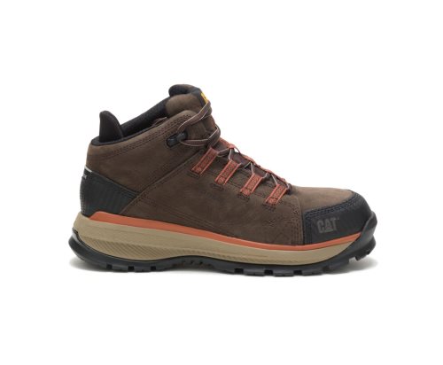 Botas De Trabajo Caterpillar Utilize Waterproof Alloy Puntera Hombre Chocolate Oscuro | XODHP-4780