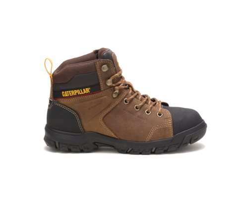 Botas De Trabajo Caterpillar Wellspring Waterproof Metatarsal Guard Steel Puntera Mujer Marrones |