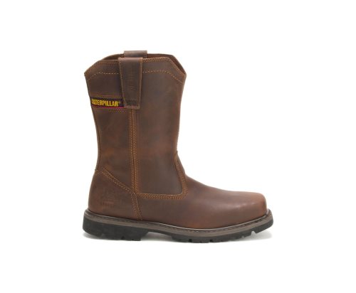 Botas De Trabajo Caterpillar Wellston Pull On Steel Puntera Hombre Marrones Oscuro | VFZNY-4793
