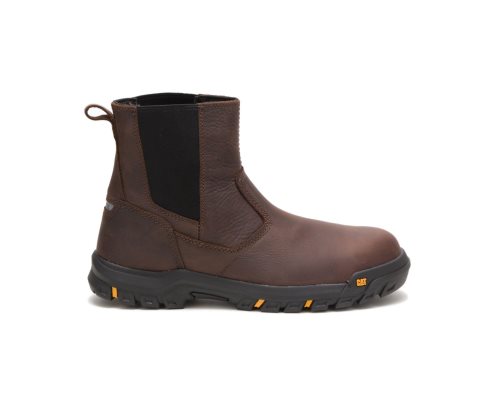 Botas De Trabajo Caterpillar Wheelbase Steel Puntera Hombre Brown/Red | GWNXU-4370