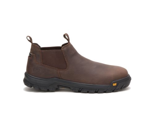 Slip On Caterpillar Outline Slip-On Steel Puntera Hombre Marrones | CUEOQ-0547