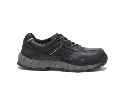 Zapatillas Caterpillar Streamline Cuero Composite Puntera Hombre Negras | LSRDF-4097